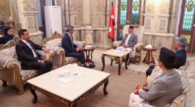k.p sharma oli wtih uae vice prime minister  (2)