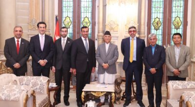 k.p sharma oli wtih uae vice prime minister  (4)