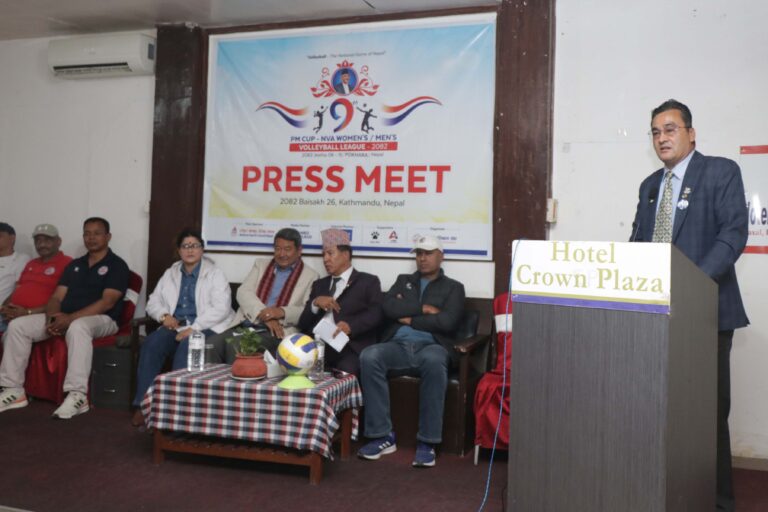 Press meet of pm cup volleyball league 2025