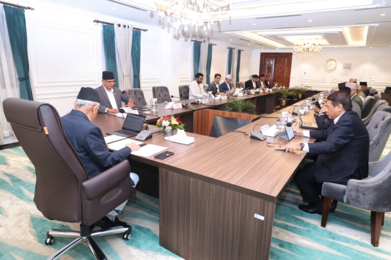 Prime Minister KP Sharma Oli and top leaders of the two ruling parties held discussions on contemporary political issues (3)