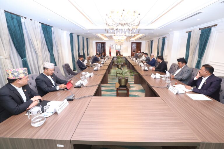 Prime Minister KP Sharma Oli and top leaders of the two ruling parties held discussions on contemporary political issues (4)