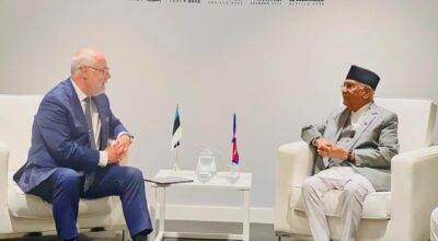 k.p sharma oli and president of estoniya