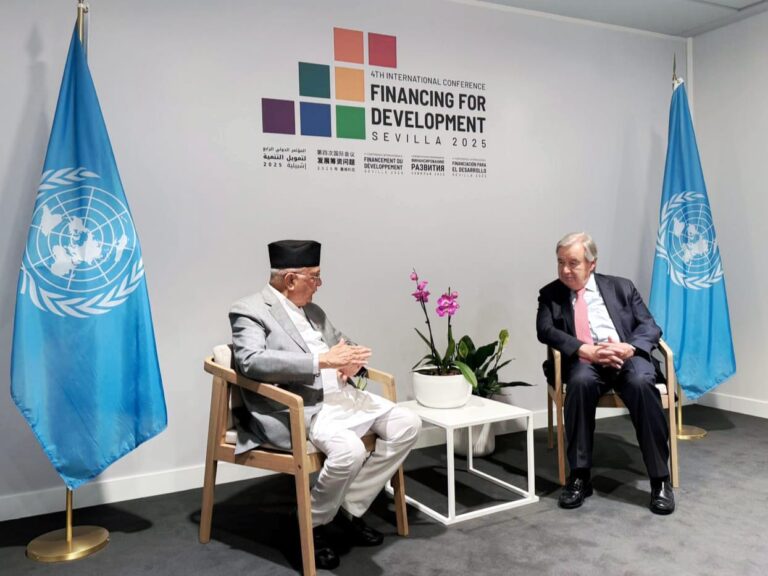 k.p sharma oli with Antonio Guterres #un (1)