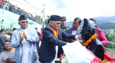 kp sharma oli#statu of manmohan adhikari (2)