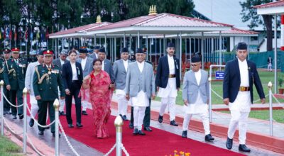 pm return in nepal #tia (1)