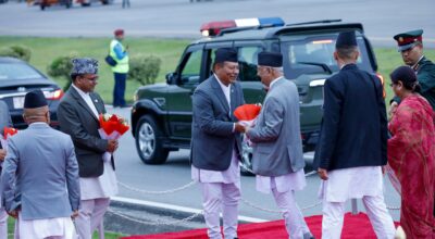pm return in nepal #tia (3)