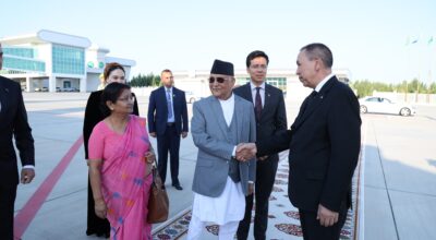 k.p sharma oli #returna from turmenistan  (1)