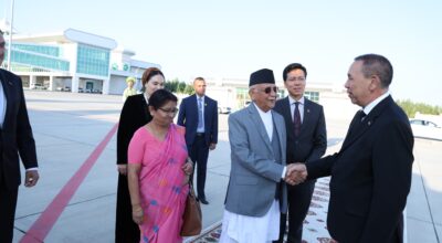 k.p sharma oli #returna from turmenistan  (2)