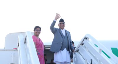 k.p sharma oli #returna from turmenistan  (3)