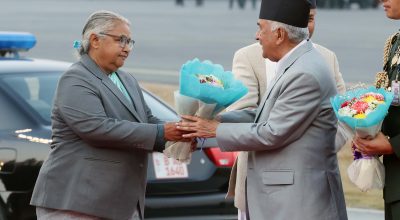 pm Shushila karki and president Ram chandra poudel